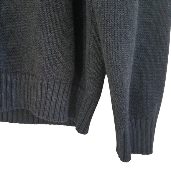 Men's Land's End Knit Pullover Sweater Like New Size XL Charcoal Gray Black - Picture 5 of 10
